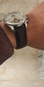 兵宏【销量9万+】适用表带真皮男士手表带男款蝴蝶扣1853天梭表带浪琴卡西欧dw阿玛尼罗西尼力洛克夏季 黑皮黑线【银色自动蝴蝶扣】 20mm 实拍图