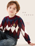 多妙屋男童毛衣儿童春秋纯棉毛线衣大童学院风秋装打底衫60428红色150 实拍图