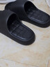 HIPANDA拖鞋男士EVA厚底踩屎感室内居家用防滑耐穿外穿凉拖女 黑色 40-41 实拍图