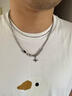戚小米星芒双层叠戴男士项链男潮锁骨链小众高级感吊坠时尚饰品生日礼物 实拍图
