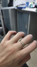 周百福 纯银日月同辉情侣戒指男女一对戒学生尾戒生日圣诞节礼物送女生 实拍图