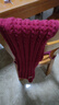 百搭韩版针织毛线红色围巾女2024圣诞冬季高级感新年礼物情侣围脖 针织围巾-酒红色-1个装-保暖 1 实拍图