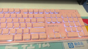 前行者（EWEADN）X7S无线键盘鼠标套装单模2.4G真机械手感低音办公游戏键盘台式电脑笔记本通用外设可充电 粉色白光 实拍图