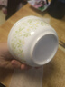 家用大号微波炉专用碗盘碟子加热耐热器皿耐高温用具陶釉下彩精致 4.5英寸繁华碗1个装【绿色】 实拍图