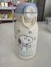 史努比（SNOOPY）儿童保温杯带吸管大容量316不锈钢双盖水壶男女小学生喝水杯子 咖 实拍图