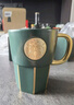 星巴克（Starbucks）墨绿色女神铭牌马克杯390ml办公水杯男咖啡杯陶瓷杯子圣诞礼物 实拍图