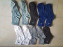 棉十三袜子男士中筒袜纯色运动风黑白色透气男袜潮流长筒长袜秋冬季7双 实拍图