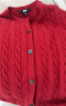 优衣库女装纽花圆领针织开衫/毛衣外套空调衫通勤秋冬新款481477 16 红色 M 实拍图