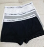 Calvin Klein内衣【新年礼物】男士本命年新年红三条装ck低腰棉质防夹臀内裤男 U2664998-太空黑/月光白/椰青灰 3条 L 实拍图