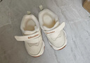 基诺浦（ginoble）学步鞋18个月-5岁冬季加绒加厚摇粒绒男女童棉鞋GW1513象牙白 实拍图