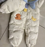 巴拉巴拉童装婴儿连体衣宝宝冬装外出羽绒服服连帽鹅绒萌男童女童 奶白10501-白鹅绒 100 cm 实拍图