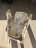小主早安（BeBeMorning）宝宝餐椅电动摇摇椅二合一婴儿儿童哄睡便携餐桌椅子豪华款卡其色 实拍图