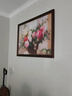 良木美式餐厅装饰画牡丹花油画客厅挂画欧式餐厅高级感壁画2025新款 A款富贵牡丹+复古棕框 40*60cm 皮纹膜画面HC3【经典皮纹肌理】 实拍图