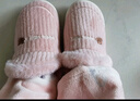 洁丽雅棉拖鞋女秋冬季包跟2025新款居家室内保暖加绒厚底毛毛棉鞋男外穿 粉色 38-39 (适合37-38码) 实拍图
