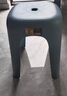 禧天龙塑料凳子方凳高凳加厚耐磨家用餐椅浴室凳节节高凳 冰河灰 1个装 实拍图
