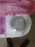 小鸭迷你洗衣机 半自动双缸桶洗衣机 母婴儿童宝宝洗衣机小型 2.5KG 新款粉色强动力款【蓝光+360W功率+不锈钢脱水桶 实拍图