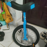 永彩独轮车儿童独轮车自行车成人独轮平衡车单轮车杂技车 蓝色16寸+打气筒+停车架+适合1.2-1.55米 实拍图