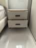 雅兰（AIRLAND）轻奢简约生态岩板床头柜收纳双层抽屉储物柜早安暖灰 实拍图