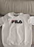FILA FUSION斐乐潮牌情侣款男女套头卫衣春季宽松针织上衣加绒保暖 浮云灰花灰-MG 2XL 实拍图