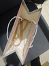 新品ins风包装袋 渐变礼品袋 服装店手提袋 纸袋 定制logo礼物袋子 064金爱心袋 （金色丝带） 中号25*20*12 实拍图
