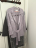 香影双面呢羊毛大衣女2025冬季新款呢子中长款高级感白色毛呢外套 紫色 S 155/80A/85-95斤 实拍图