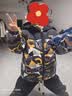 361°儿童羽绒服2025冬季男中大童连帽加厚防风保暖外套 黑120 实拍图