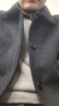 罗蒙衬衫领假两件毛衣男加绒加厚保暖上衣冬季新款针织打底衫 浅灰色 （刺绣H） M 【体重90-120斤】 实拍图