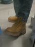 骆驼（CAMEL）王俊凯同款冬加绒户外工装马丁大黄靴男 G122W7757TR 金黄 43 实拍图