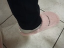 洁丽雅棉拖鞋女士秋冬季包跟室内家居家用情侣保暖防滑毛绒男士冬天棉鞋 米咖 38-39 (适合37-38码) 实拍图