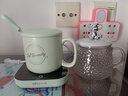 小熊（Bear）加热杯垫陶瓷杯套装恒温电热杯垫办公室家用热牛奶神器55度养生保温杯暖奶热奶器暖暖杯秋冬季礼物 【店长推荐】DRBD-C40J6浅绿色套装 0.3L 实拍图