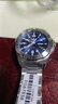 野狼全自动机械表男士军防水正品氚气夜光蓝緑水鬼潜水钢带手表V1019 本色蓝盘钢带款-蓝光 实拍图