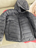 坦博尔轻薄羽绒服男士短款连帽宽松简约保暖外套TF236209 夜影蓝 175  实拍图