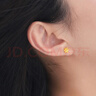 六福珠宝足金栀子花黄金耳钉耳饰送礼 计价 G01G0027DS 1.01克(含工费100元) 配硅胶耳堵 实拍图