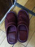 范米尼头层牛皮拖鞋包头真皮拖鞋居家男女老人家居室内春秋四季防滑牛筋 505【枣红】显瘦版.内外真皮 37-38 码【26】内长24厘米 实拍图