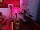 星光缘琉璃莲花供灯佛堂供具家居LED长明灯红金琥珀色中号高约23cm 实拍图