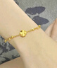 老凤祥黄金手链女士999足金四叶草首饰双层叠戴送女友生日元旦新年礼物 【八仓配送/当次日达】足金四叶草吊坠+双层925银链 实拍图