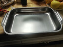 【爆款好物】不锈钢烤鱼盘烤面包盘子烧烤小龙虾盘干锅长方形盘 小号浅款 实拍图