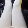 COSMICKISS加绒白色连裤袜成人秋冬季麻花纹JK米白丝袜加厚保暖打底裤袜女 奶白色麻花连脚230g婴儿绒（适合5-20度） 均码 实拍图