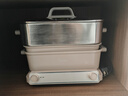 美的（Midea）电火锅钛陶0氟多功能锅不锈钢蒸锅鸳鸯火锅专用锅超薄速沸多功能一体电锅煎烤料理锅DLS332266S 实拍图