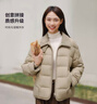坦博尔轻薄羽绒服女短款翻领宽松舒适衬衫式女士外套330226D 青木棕160 实拍图