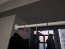 未来式免打孔窗帘杆可伸缩全套窗帘配件罗马杆固定支架托加厚挂钩单双杆 简约白【32管径】+20个窗帘环 1.0-1.7米墙距适用 实拍图