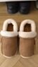 牧童儿童棉拖鞋男冬加绒保暖家居鞋室内软底亲子包跟棉鞋女 栗子棕220 实拍图