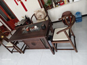 芊梵百恒乌金木阳台茶桌椅组合中式简约实木茶台办公室茶几桌双层小茶桌 1.2米湿泡桌+1圈椅+2小围椅 实拍图
