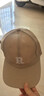 【热巴同款】加大棒球帽帽子男女大头围显脸小春夏字母百搭棒球帽 刺绣款-卡其 实拍图