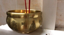 宝莲灯黄铜香炉香插家用室内熏香炉插香线香小香炉 实拍图