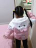 G.duck童装女童外套秋冬季儿童棉衣加绒加厚小女孩冬装夹克连帽宝宝衣服 草莓兔粉色 110 建议100-110cm4-5岁 实拍图