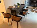 卡尔适轻奢极简岩板餐桌家用小户型现代简约金属长方形餐桌椅组合BN228 岩板餐桌+伊姆斯椅*6 140*80*75cm【全托底板】 实拍图