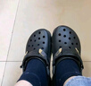 CROCS卡骆驰洞洞鞋贝雅男鞋女鞋轻便耐磨一脚蹬拖鞋休闲鞋|10126 黑色-001 44 (280mm) 实拍图