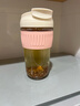 乐扣乐扣（LOCK&LOCK）咖啡杯耐热玻璃水杯子男女学生便携式双饮吸管杯随手杯500ML粉色 实拍图