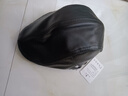 圣咯坷男士皮帽牛皮皮质帽子春秋冬季休闲贝雷帽中老年人时尚老头鸭舌帽 鸭舌帽  黑色 （不带护耳） M 尺码可调节(头围56-58cm) 实拍图